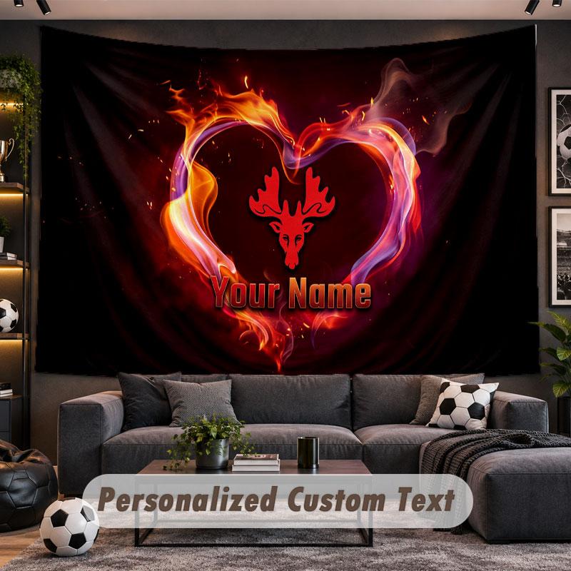 Wall Hanging Tapestry Custom NameWatford FC Pattern Personalized Printed Fabric Wall Decor