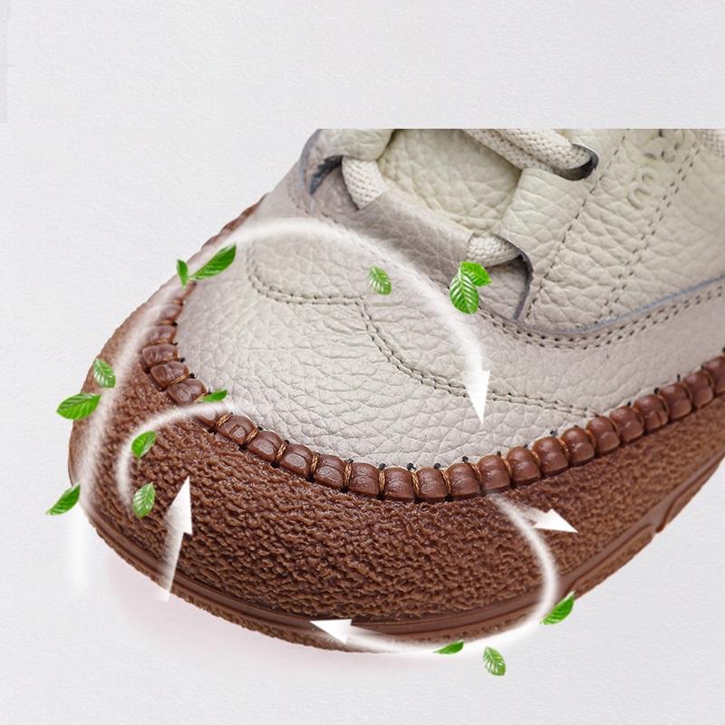 Fashion New autumn tied up flats woman genuine leather moccasins shoes for women luxury comfort flats oxfords shoes ladies casual loafer