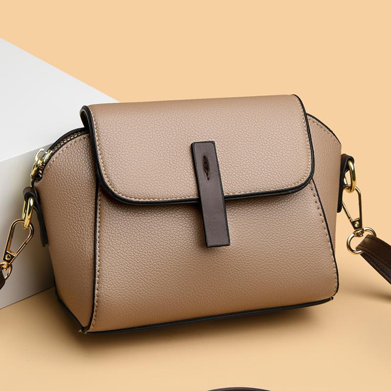 Luxury Designer Solid Color Women's Small Handbag Fashion Shoulder Messenger Bag Ladies Pu Leather Crossbody Bag