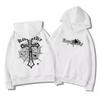 European American High Street Spider Cross Autumn Winter Fleece Warm Hooded Sweatshirt Casual Adult Men Versatile Soft Daily Use