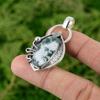 Daughters Day Sale Moss Agate Stone 925 Sterling Silver Sister Pendant Jewelry