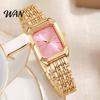 Lightweight Steel Strap Watch Ladies Light Luxury Style Square Dial Gold Plated for Women Embellishment Office Party Date Night Clean Design