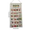 Christmas Advent Calendar 24 Pocket Canvas Wall Decor Reusable Children's Christmas Countdown Surprise Gift Hanging Bag