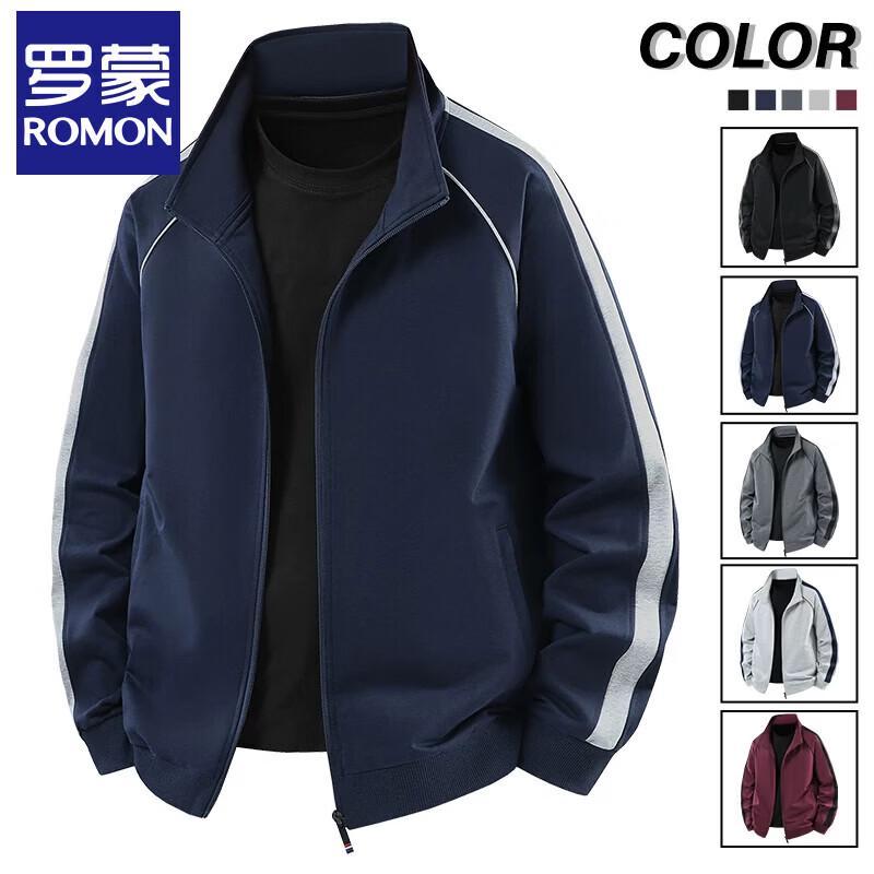 Romons Men's Breathable Zip-Up Stand Collar Sports Jacket