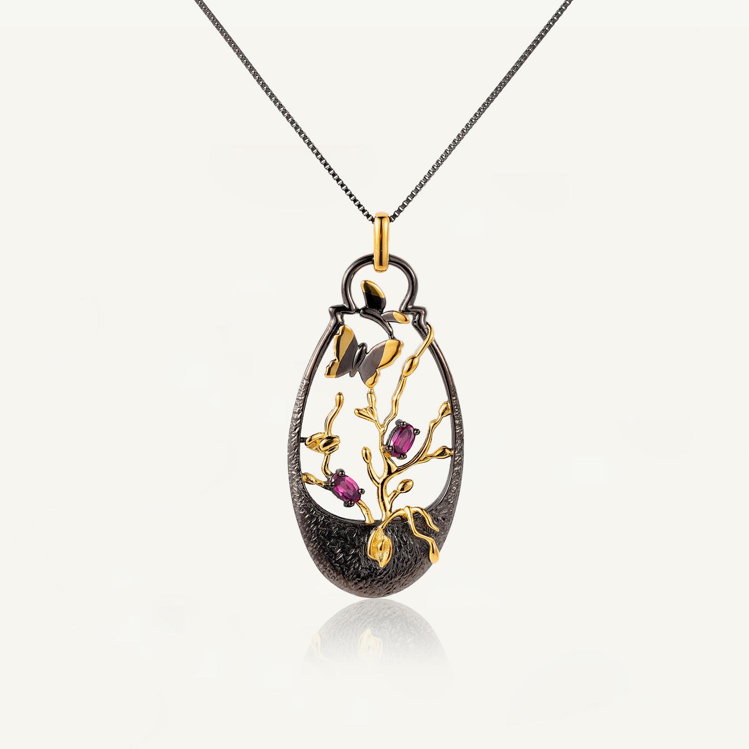 

Gb Neo-Gothic Joyas De Plata 925 оригинальный дизайн ювелирных изделий настоящее серебро 925 пробы кулон ожерелье для женщин ожерелье