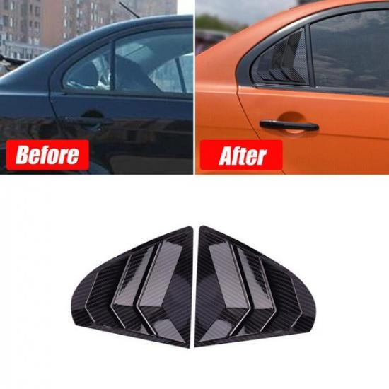 Carbon Fiber Window Louver Shutter For Mitsubishi Lancer Evolution EVO 2009-15