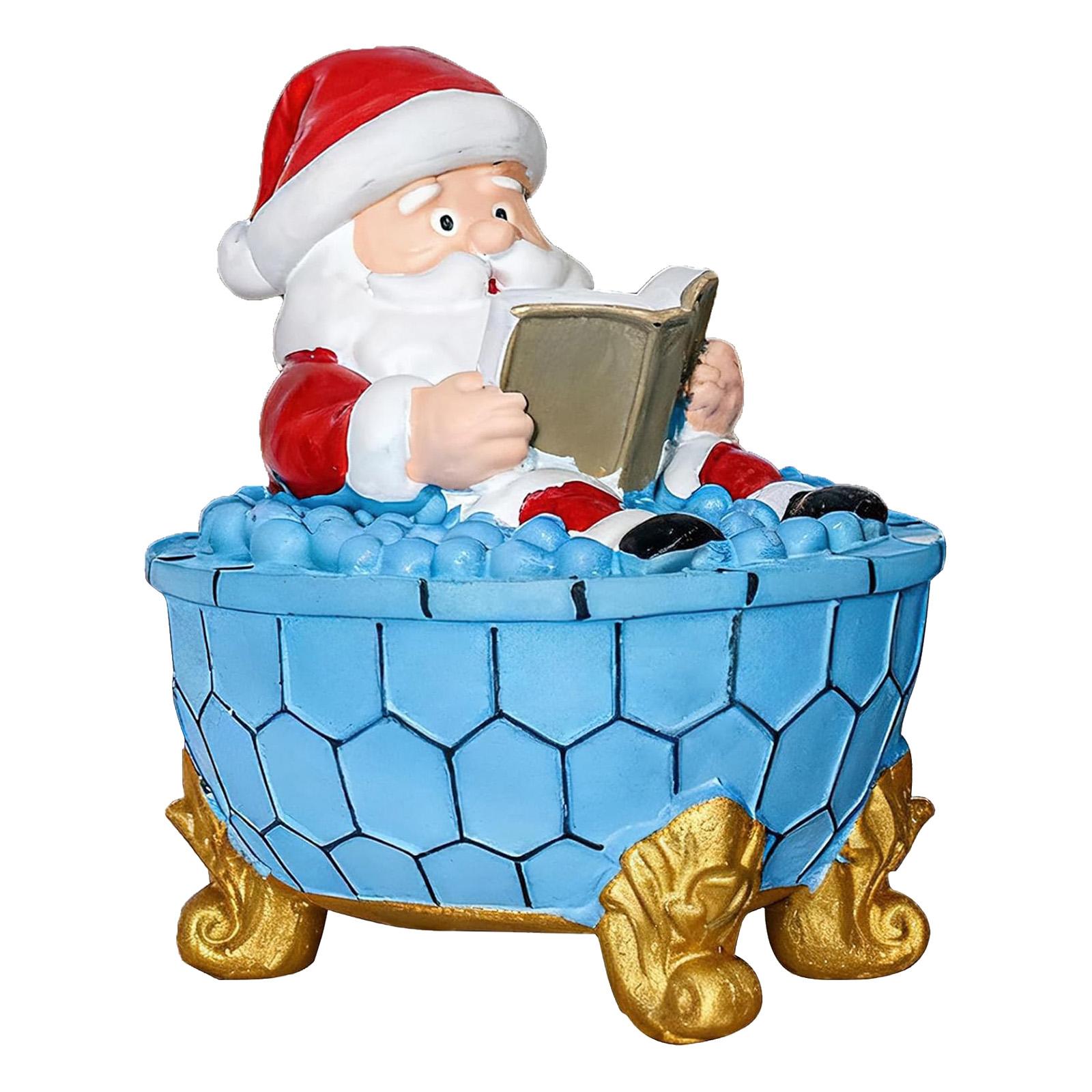 

Christmas Santa Claus Bubble Bath Lamp Creative Xmas-Themed Bathtub Small Night Light LED Bubble Bathtub Lights for Bath Decor
