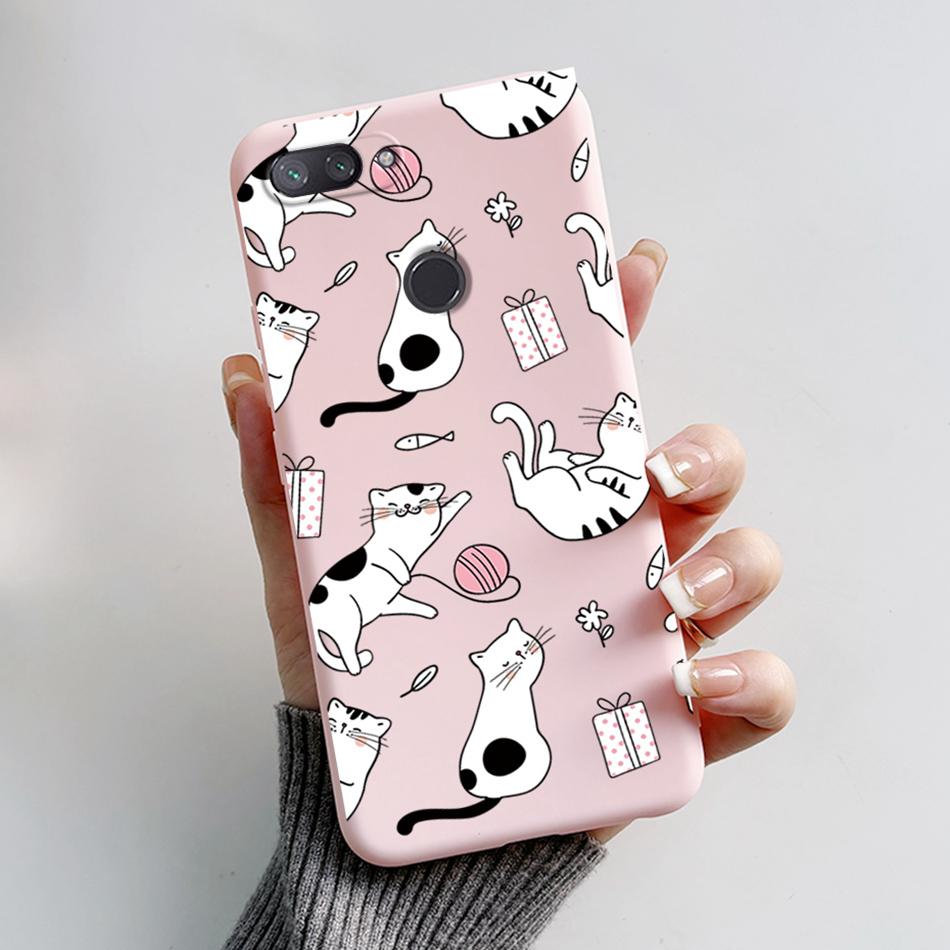 Para Xiaomi Mi 8 Lite Funda Moda Flor de Astronauta Silicona Suave Funda de Teléfono Para Xiaomi Mi 8 / Mi8 Lite Cubierta TPU Protectora Capa