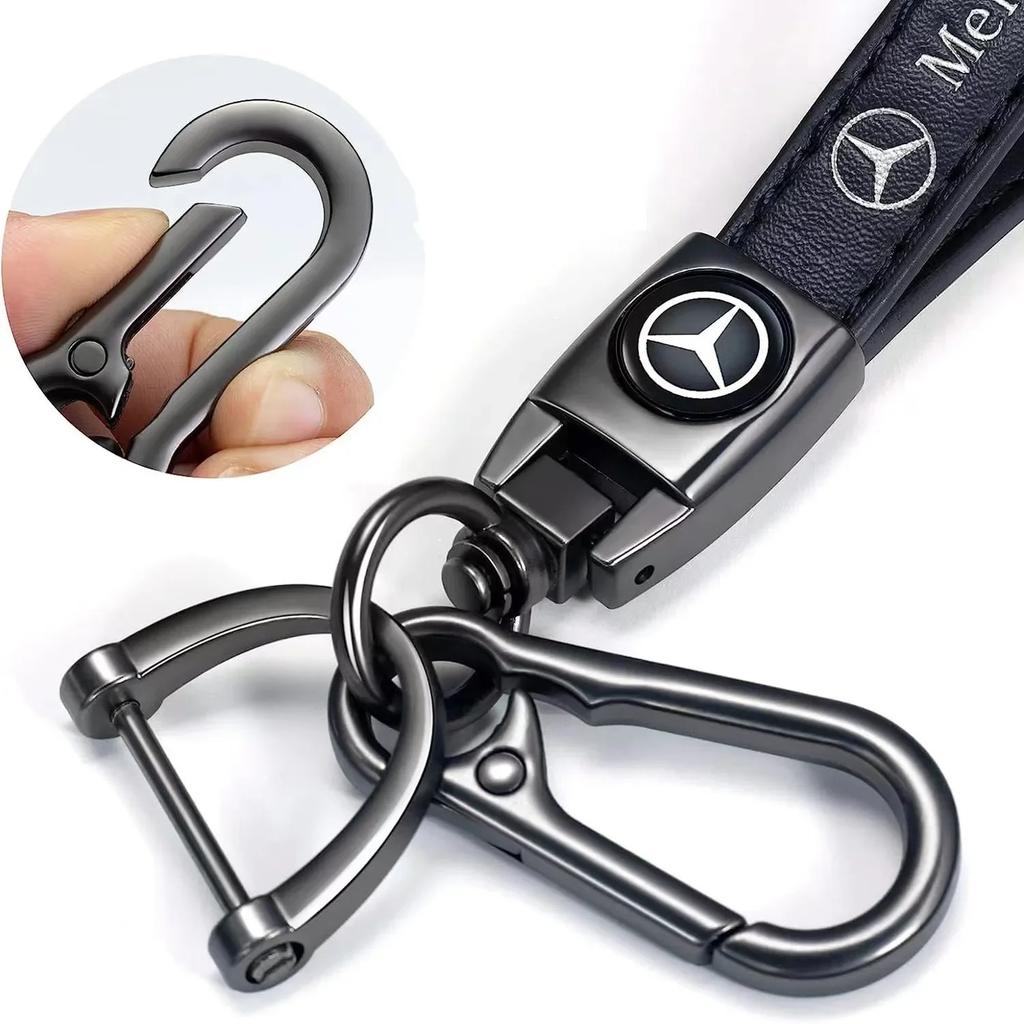 EJK4  2025 Hot New Leather Car Keys Chain Rings Buckle Holder KeysChain For Mercedes benz W203 W204 W205 W210 W211 W212 W164 W176 CLA