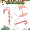 Mini Candy Canes Christmas Decoration Red White Resin Candy Cane DIY Crafts Xmas Pendant Navidad Home Decor New Year Gift