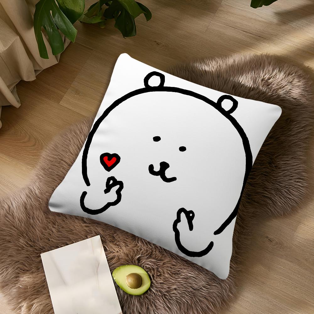 Japan Cute J-Joke B-Bear Christmas cushion cover For Bedroom Car Coffee Shop Room and Living Room Sofa Decorative PillowCover
