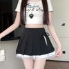 Women's Summer 2026 A-Line Lace Pleated Skirt - High Waist, Trendy Culottes Style