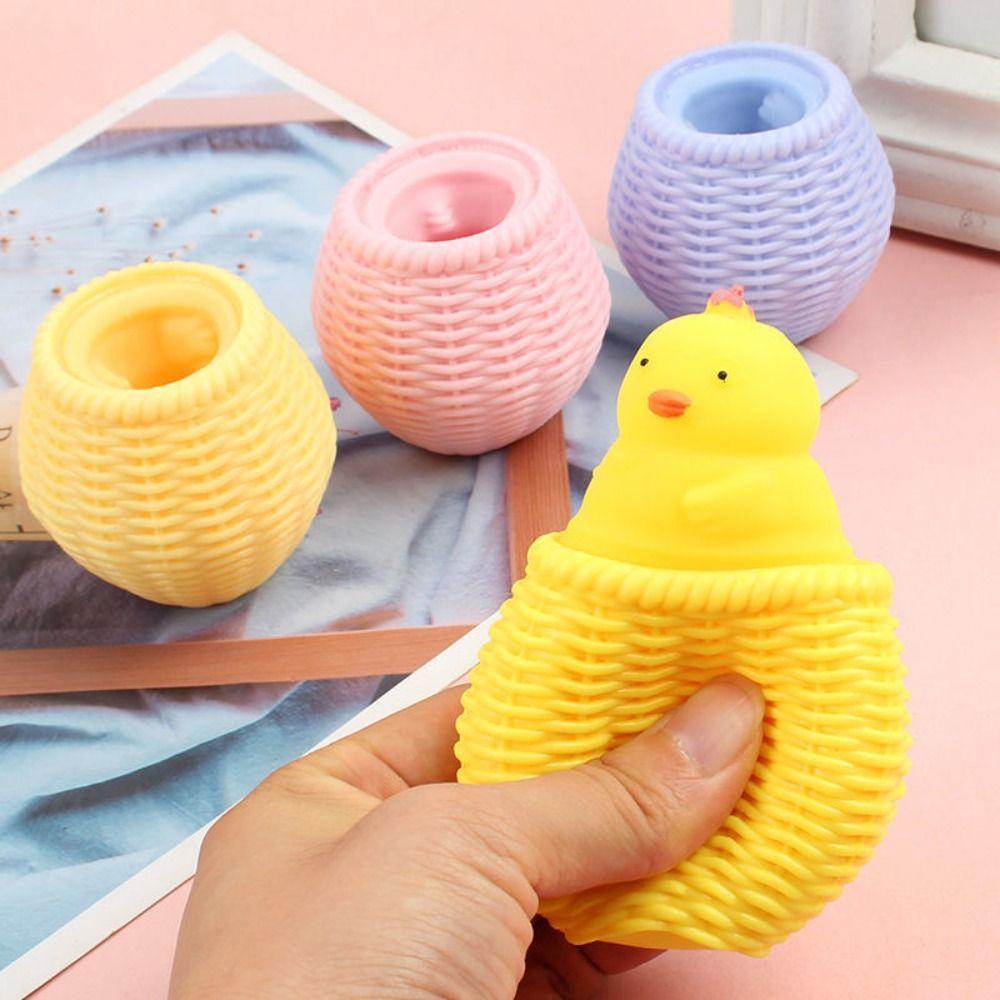 Tea Cup Squirrel Pop Up Mouse and Cheese Cabbage Rabbit  Pinch Toy   Children Adult Toys
