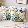 1 Pieces Floral Butterfly Print Decorative Throw Pillow Covers Polyester Pillowcase Sofa Decorative Cushion Cov Headboard Pillow