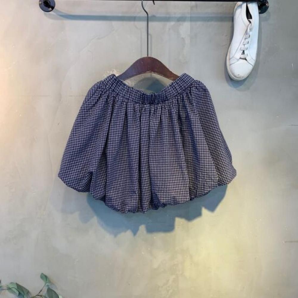 C S In The Room vIntage CheCk Balloon bandIng mIni Skirt 2Color