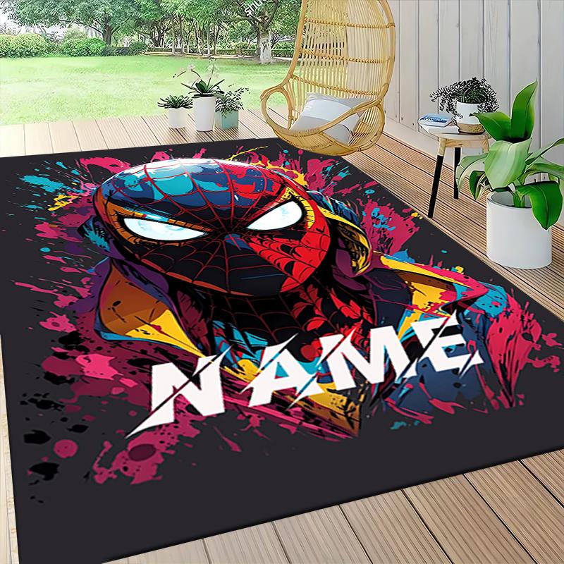 Custom Name "Spider-Man: Wonder" Carpet Rug Customizable Soft Washable Anti-Slip Home Living Room Sofa Mats Personalized Rug. 0909299
