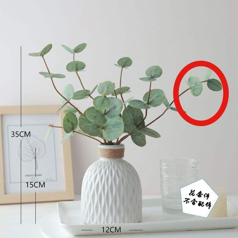 Nordic Style Artificial Eucalyptus Branch - Green Plant Ornament and Flower Decoration.