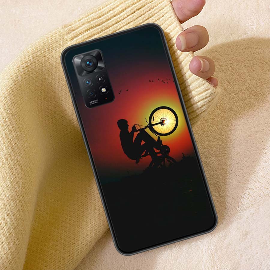 

Beautiful Sunset and My Bicycle Phone Case For Redmi Note 13 14 15 Pro Plus 12 13C 12C 15C 9 10 10C 9T 9C 9A TPU Soft Cover Clea Redmi Note 14 Pro 5G