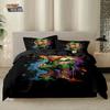 3pcs St. Patrick's Day Printed Coreless Down Duvet Cover Set Comfortable Bedroom Bedding Decoration Machine Washable