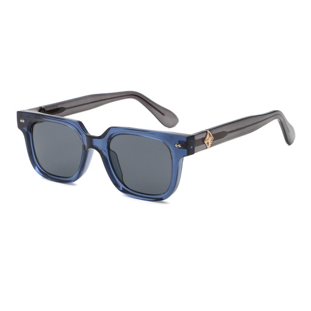 Retro Square Frame Sunglasses with Metal Hinges – Stylish European & American Design for Summer Personality