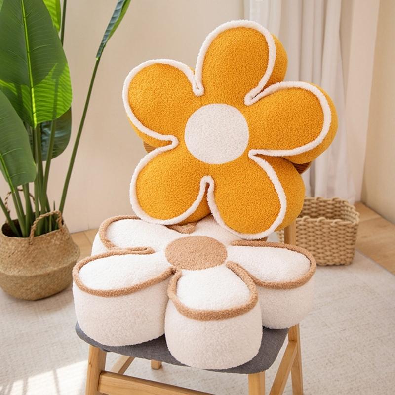 Plush Flower Cushion Pillow Soft And Comfortable Floor Cushion For Sofa Or Chair Adds Charm Touch To Any Home Decors