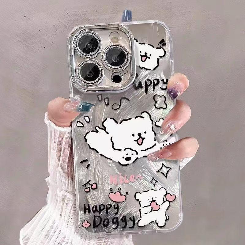 

Cartoon Dirt-Resistant Yarn Flying Puppy Case for Apple 11/13/14 Pro/15/16/17 Pro Max Apple 14 Pro Max