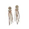 Sparkling Tulip Tassel Flower Earrings Show Face Small Fashion Earrings Accessories for Women