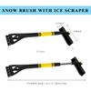 31.5" Ice Scraper and Extendable Snow Brush, 360° Rotating Brush Car Snow Scraper with Ergonomic Foam Grip, 3-in-1 Detachable Winter Ice Removal