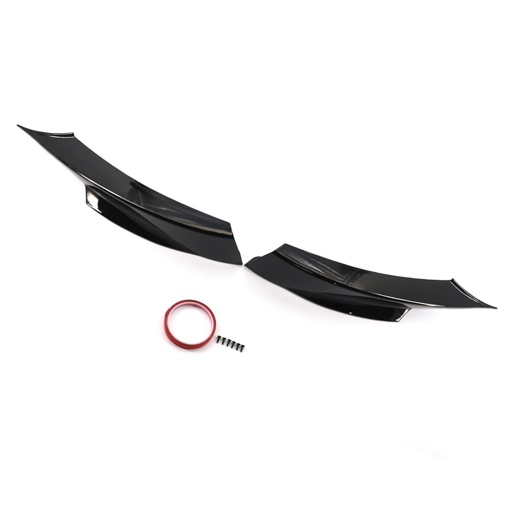 Gloss Black Front Bumper Side Splitter For BMW 3 Series E90 M-Tech LCI 2009-2012