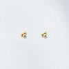 LUNNE 14k Three-Ball Piercing Earrings (14k Gold) S17