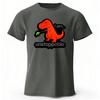 New Fun and Bizarre Tyrannosaurus Rex Pure Cotton Tshirt for MenWomen Loose Large Breathable Sports Short Sleeves Trendy Style