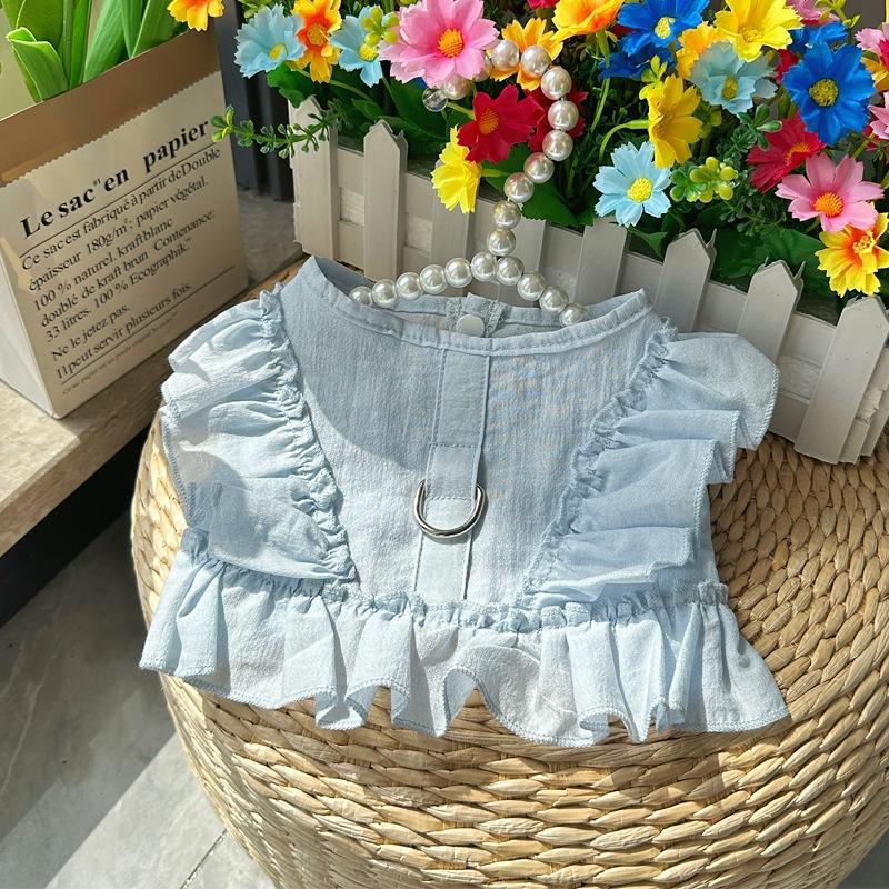 Pet Dog and Cat Clothes Teddy Bichon Frise Poodle Tractable Chest and Back Vests