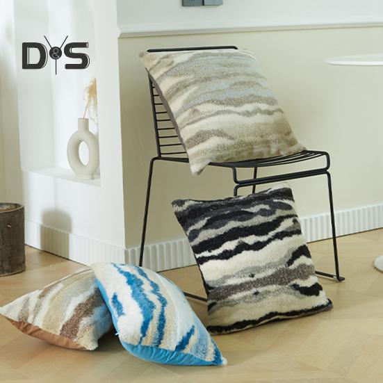 Fronha de Almofada Texturizada Fecho de Zíper Oculto Fronha de Almofada de Pelúcia Fronha de Almofada para Decoração de Sofá de Sala de Estar Quarto