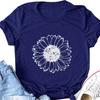 Women Casual Printing Short Sleeves  Loose T-Shirt Blouse Tops