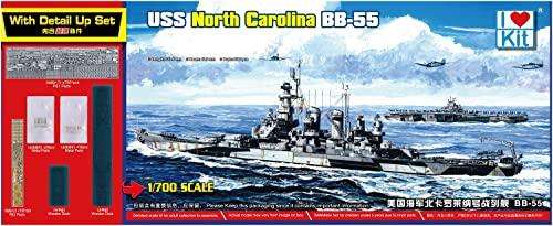 I Love Kit 1/700 Marynarka Wojenna USA USS North Carolina BB-55 Zestaw Najwyższej Jakości Zestaw Modelu Plastikowego ILK65704