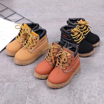 Boys Girls Fashion Martin Boots Shoes Autumn Winter Warm Boots Kid's Snow Boots Cotton Children