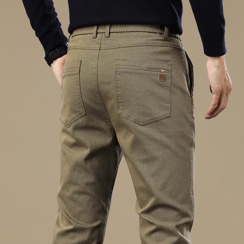 6 typů kávy Černá Šedá Podzimní a zimní Pánské kalhoty s fleecem/Běžné Volitelné Slim fit Rovná nohavice High-end Ležérní kalhoty pro mírně pokročilé