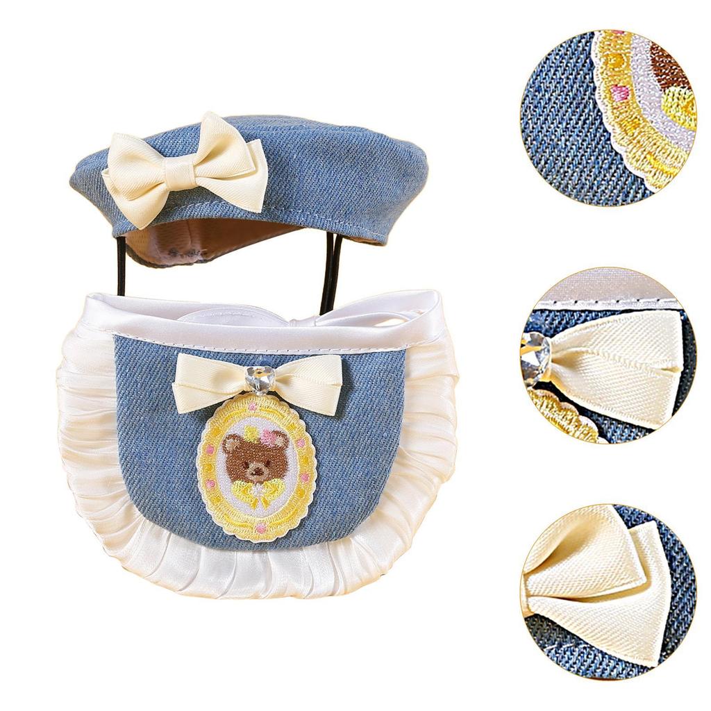 Dog Cat Cowboy Costume Set, Hat Scarf Set Cosplay Gift Party Supplies, Funny