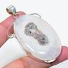 Natural Solar Quartz Gemstone Handmade 925 Sterling Silver Pendant 2.64" AP-15761