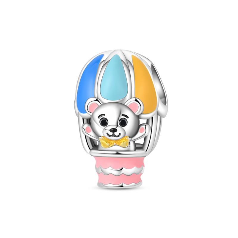 Fun Copper Magic Hat Card Graffiti Amusement Park Circus Charms Beads Fit Pan Original Bracelets Diy Fine Jewelry