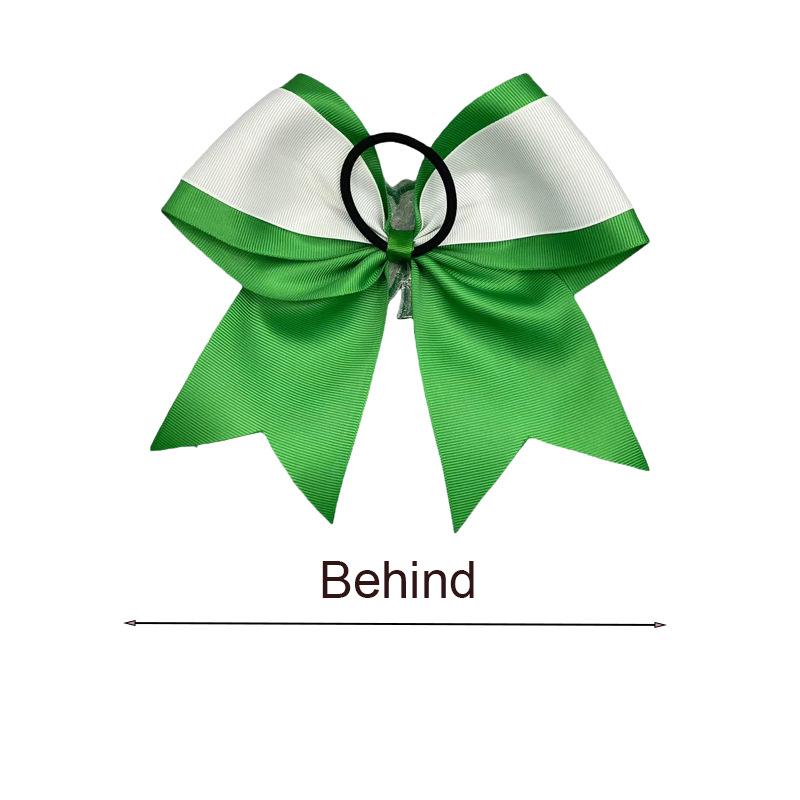 St. Patrick's Day Clover Swallowtail Bow Leather Hair Tie for Kids