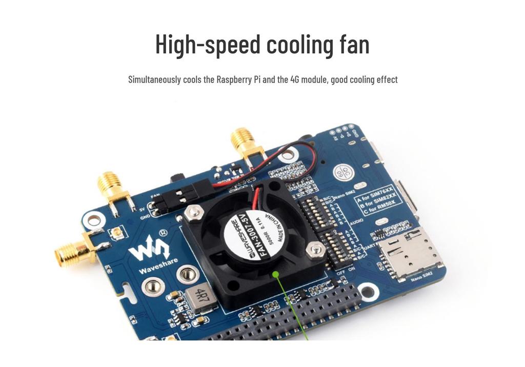 MicroSnow 4G Expansion Board with GNSS for Raspberry Pi (SIM7600G-H M.2, Global Multi-Band)