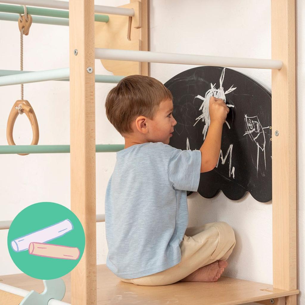 Indoor Climbing Frames, Monkey Bars, Jungle Gym, Tower Max- Wood-Pastel