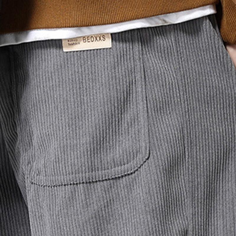 Mark Fairwhale Men's Corduroy Straight-Leg Casual Trousers