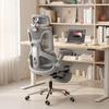 Office Chair, Ergonomic, 4D Armrests, Adjustable Headrest and Seat Depth, Grey Mesh