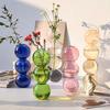 Nordische Glasblasen-Vase - Klarer Hydrokultur-Pflanzgefäß für Heim-Schreibtischdeko, Niedliche Einfache Geschenkidee & Blumengesteck-Dekoration