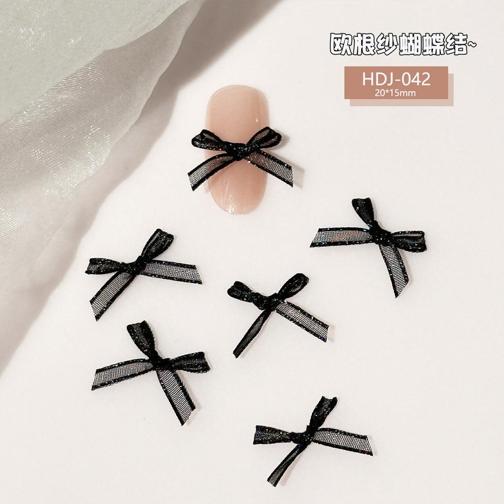 Eugen Yarn Bow Nail Art Jewelry Lace Fabric Fairy Wind Wear Nail Nail Accessories