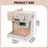 Wooden Coffee Maker Playset Pretend Dessert Afternoon Tea Role Play Machine Miniature Bread