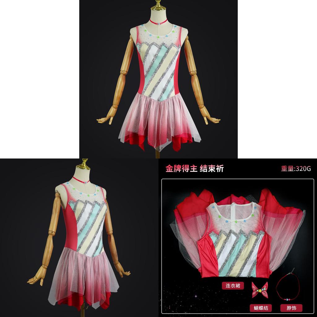 Medalist Yuitsuka Inori Cosplay Costume With Satin Fabric For Anime Role Play
