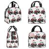 Massey Ferguson Traktor Roter Traktor Isolierte Lunchtasche für Damen Büro-Kühltasche Thermische Lebensmittelbox Tragetasche Lunchboxen Behälter